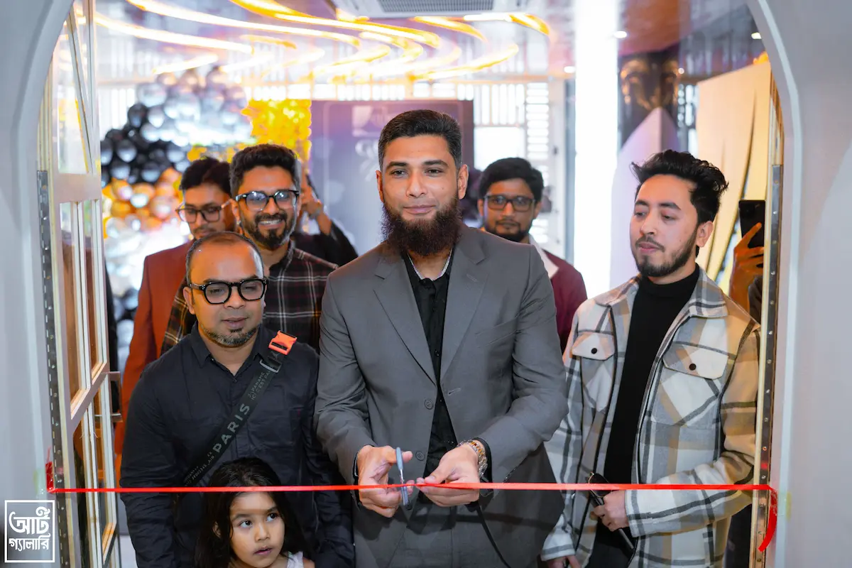 Curtivelle grand opening update with guests inside the showroom