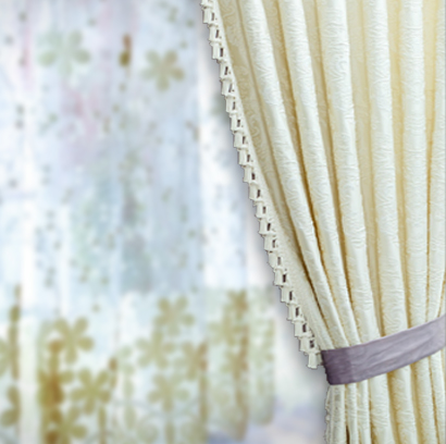 Floral curtain design with soft patterned fabric for stylish homes in Bangladesh